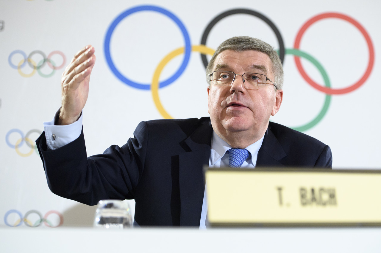 국제올림픽위원회(IOC)의 토마스 바흐 위원장. 로잔=AP
