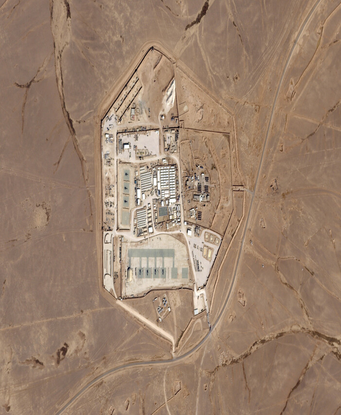 인공위성으로 촬영한 요르단 북동부의 미군 전초기지 ‘타워22.’ 사진=AP