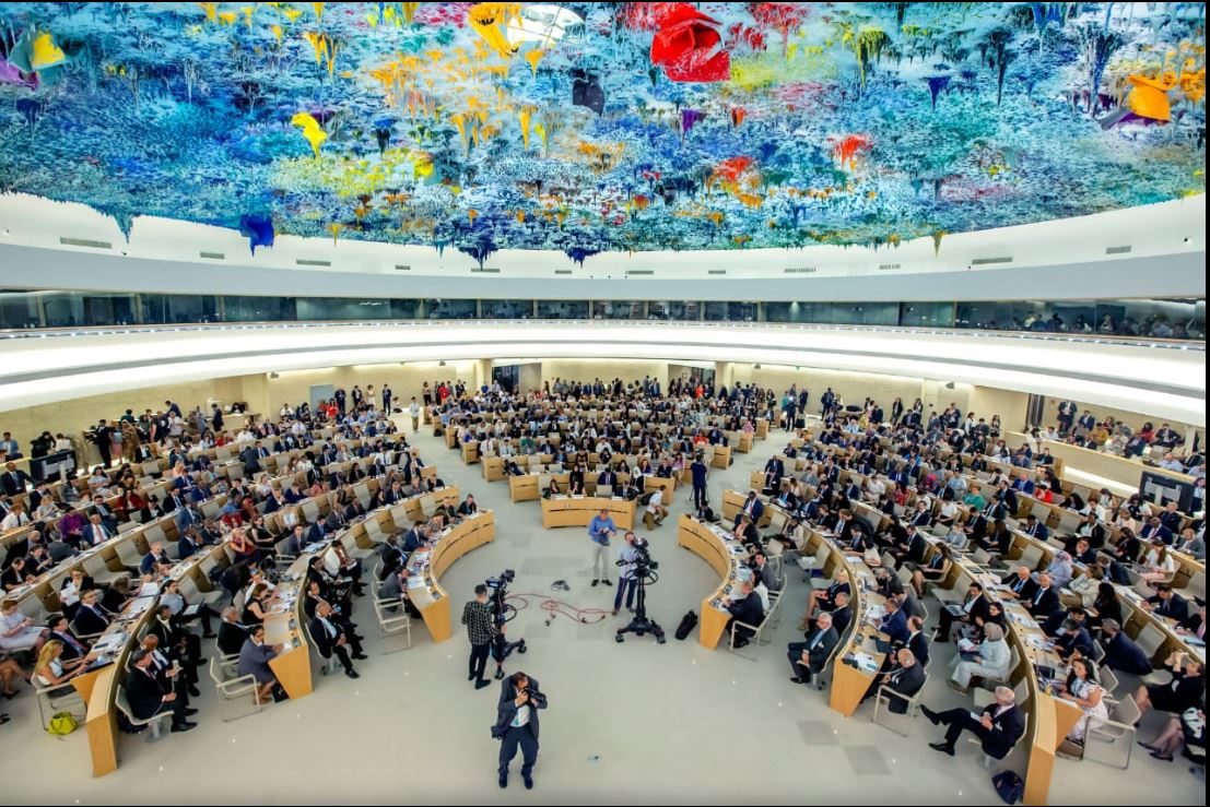 스위스 제네바에서 열린 제55차 유엔 인권이사회. 사진=RFA